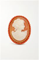 Broche Idee Preziose dal 1987 Mujer in Oro amarillo Pasta di corallo IP.ACK18G/1C